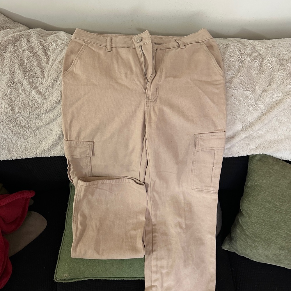 Men's Beige Cargo Pants